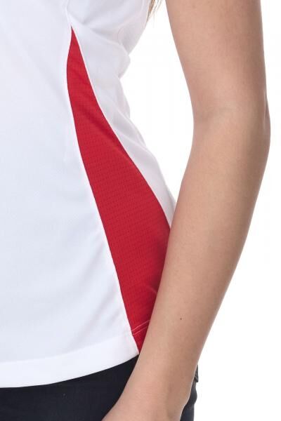 NIKE Team Fitness Damen Tank-Top mit DryFit Sport-Shirt Trainings-Shirt NT0211-103 Wei&szlig;/Rot