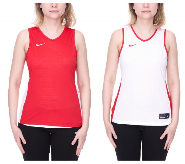 NIKE Team Basketball Reversible Damen Tank-Top mit Dri-FIT-Technologie Trainings-Shirt wendbares Sport-Shirt NT0213-657 Rot/Wei&szlig;