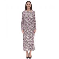 Aniston Damen Sommer-Kleid mit floralem Allover-Print Maxi-Kleid 28702063 Weiß/ Lila/Grün