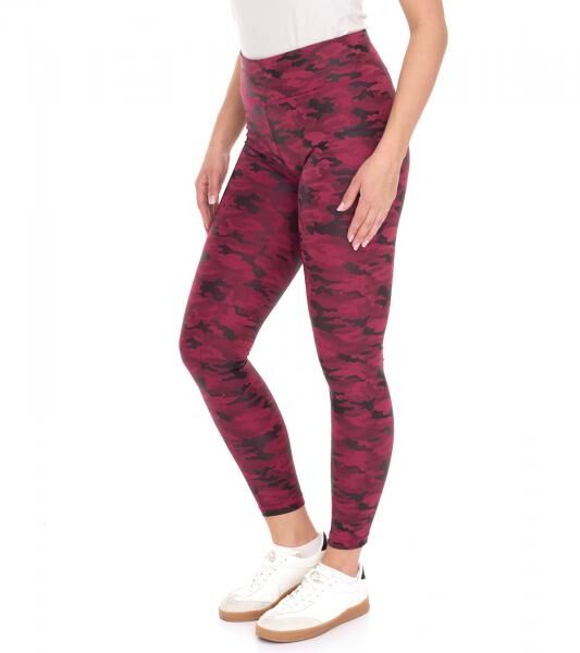 ROCKUPY Damen Leggings modische Fitness-Hose im Camouflage-Look Workout-Hose 393230 Lila/Schwarz