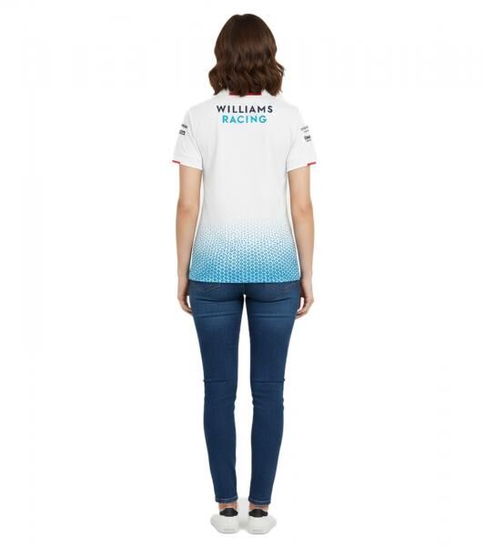 sportliches Williams Racing Formel 1 Motorsport Damen Polo-Shirt Team 2024 Fan-Artikel 701228997 002 Wei&szlig; 