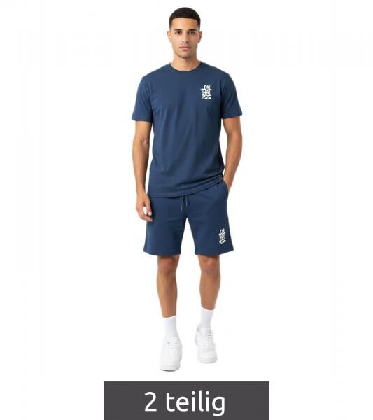 2-teiliges ON THAT ASS Brooklyn Herren Sport-Set Performance Set Gym Outfit mit T-Shirt & Shorts Navy