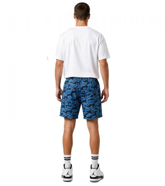 bequeme SCOTCH & SODA Herren Sport-Short Mesh-Bermuda kurze Fitness-Hose SSSP25M266619 012 Schwarz/Blau/Petrol
