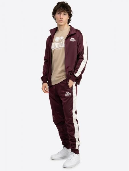 l&auml;ssige Lonsdale London Herren Hose Bordeaux-Rot