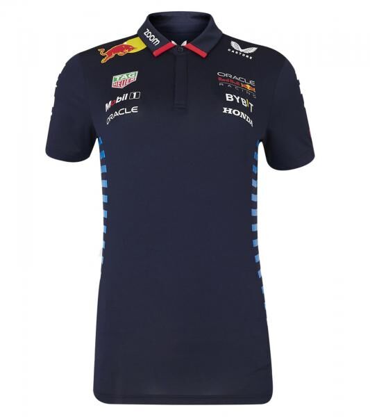 Oracle Red Bull Racing Formula 1 F1 Team 2024 Women's Polo Shirt with Sponsor Logos Sports Shirt 701231007 001 Navy