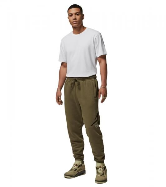 NIKE Jordan Essential Fleece Baseline Herren Jogging-Hose mit Jordan-Logo Fleece-Hose Baumwoll-Hose FD7345-222 Oliv-Gr&uuml;n