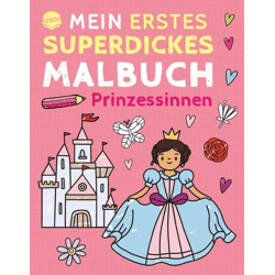 My first super thick coloring book. Princesses