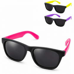 Sonnenbrille Wayfarer schwarz/neon 14 cm 3 verschiedene Modelle