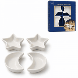 Schalen „Star Moon“, weiß, 12 cm, 4er-Set