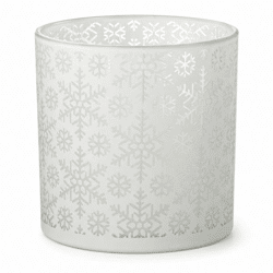 J-Line Windlicht „Snow“ weiß, 15 cm
