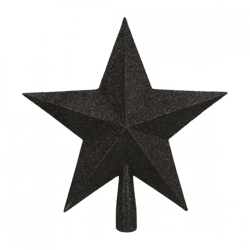 Peak Weihnachtsstern Glitzer schwarz 23 cm