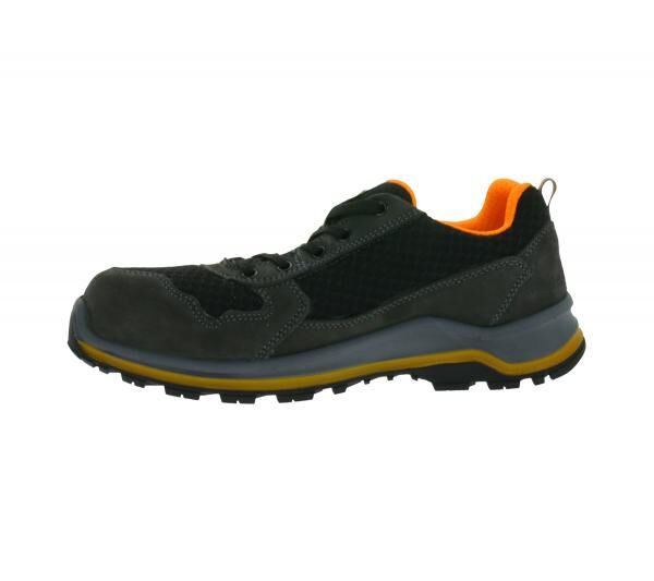 GARSPORT Kele Low S1P Herren & Damen Sicherheits-Schuhe mit Michelin-Arrow-HRO-Gummisohle Arbeits-Schuhe GDS1090017 2099 Schwarz/Grau/Orange