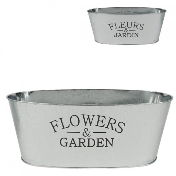 Blumentopf Aluminium 27 cm 2 Stück sortiert