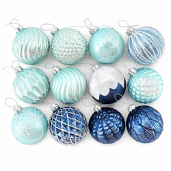 Kerstbal glas 6 cm 12 assorti