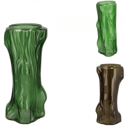 Vase Baum grün 19 cm 3 Stück sortiert