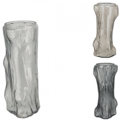 Vase Baum grau 19 cm 3 Stück sortiert