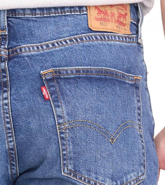 LEVI&acute;S 511 Herren Jeans-Hose im 5-Pocket-Style Baumwoll-Hose Slim-Fit Stretch Denim-Hose 45115536 Blau