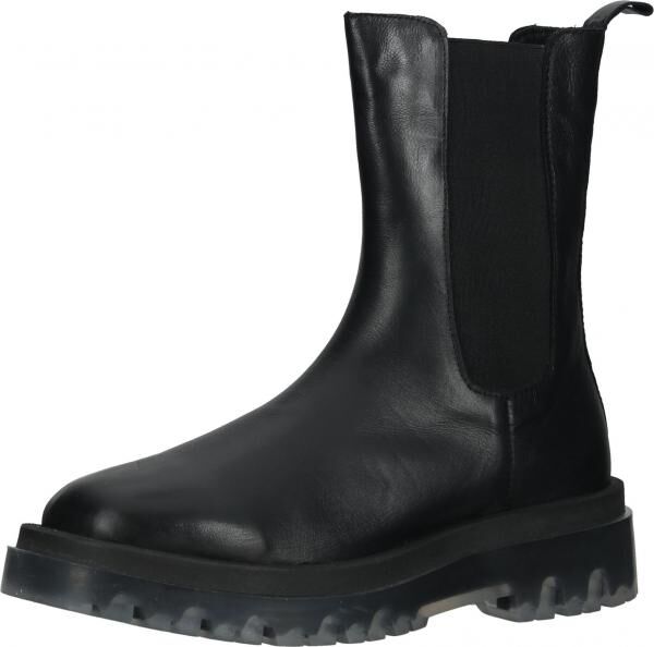 Bequeme LAZAMANI Stiefelette Schlupfschuhe f&uuml;r Damen 67.071 black Schwarz