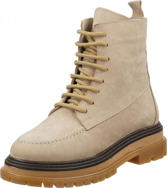 Modische ILC Stiefelette Schn&uuml;rschuhe f&uuml;r Damen C46-8523 -17-06 Beige
