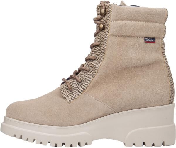 Sportliche CallagHan Stiefelette Schn&uuml;rschuhe f&uuml;r Damen 27212 CASTOR Beige