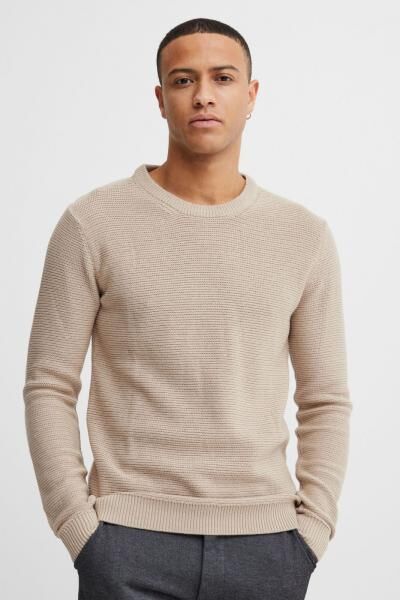 klassischer 11 PROJECT PRTill Fine Herren Feinstrickpullover mit Rundhals Strickpullover 21301004-ME-1513041 Beige