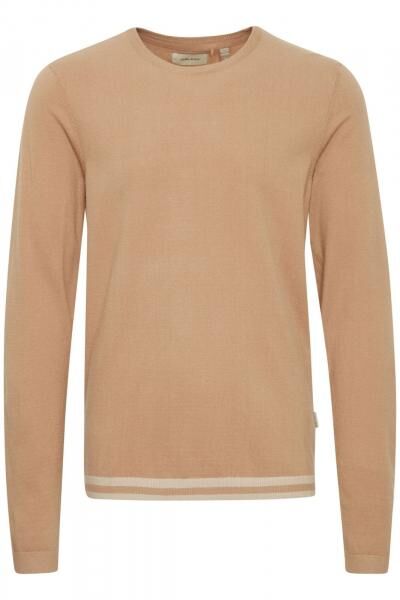 klassischer BLEND Herren Feinstrickpullover mit Rundhals Strickpullover 20717260-161315 Beige