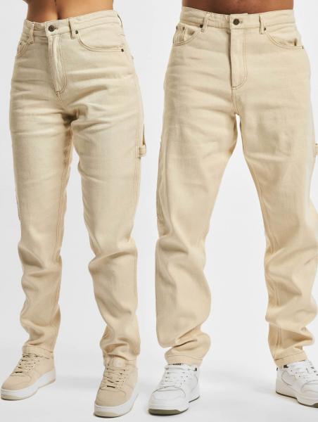 moderne Karl Kani Unisex Jeans mit Baumwolle Beige