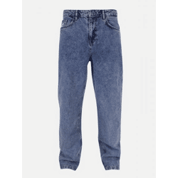moderne Karl Kani Herren Jeans Reißverschluss Taschen mit Baumwolle Blau