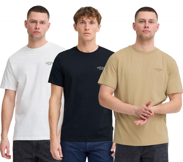 klassisches BLEND BHJamey Herren T-Shirt mit Rundhals Shirt 20717774 Schwarz, Beige oder Wei&szlig;