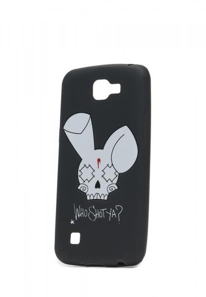 WHO SHOT YA? Hasen-Logo LG K10 H&uuml;lle Schwarz