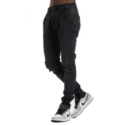 Sik Silk Distressed Denims Slim Fit Schmal geschnittene Jeans schwarz