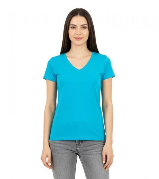 ELEVATE Kawartha nachhaltiges Damen T-Shirt schlichtes Baumwoll-Shirt 200 g/m2 Basic-Shirt Unterzieh-Shirt 3801743 Hellblau