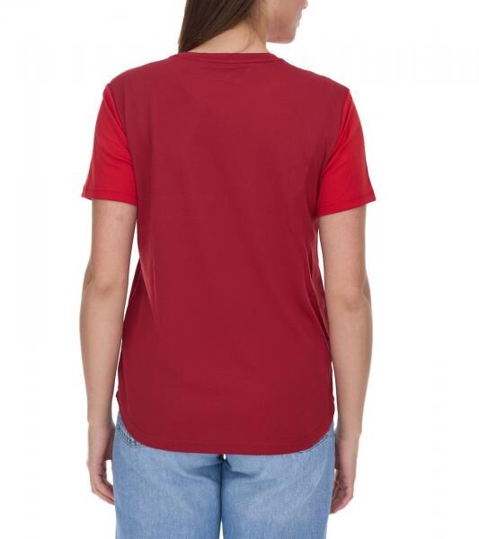 Outfitter OCEAN FABRICS TAHI Damen nachhaltiges Training-Shirt mit Mesh-Eins&auml;tzen Fitness-Shirt Kurzarm-Shirt OUT-W-1021-OTW-34 Rot