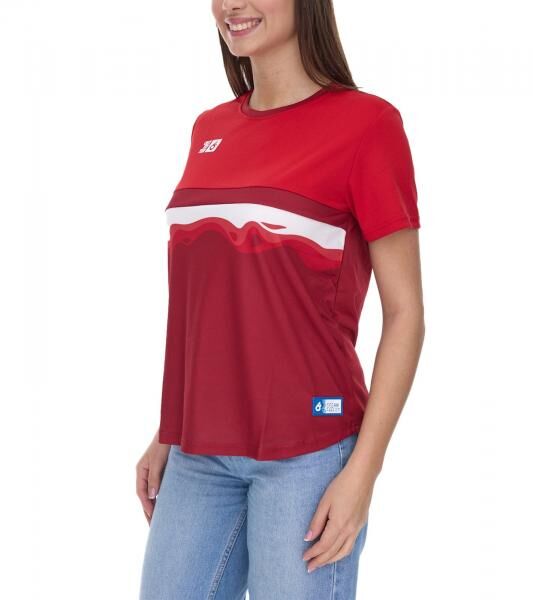 Outfitter OCEAN FABRICS TAHI Damen nachhaltiges Training-Shirt mit Mesh-Eins&auml;tzen Fitness-Shirt Kurzarm-Shirt OUT-W-1021-OTW-34 Rot