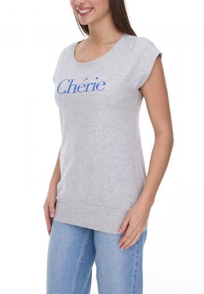 2er AjC Damen T-Shirt Alltags-Shirt kurz&auml;rmliges Sommer-Shirt 17977826 Grau/Dunkelblau