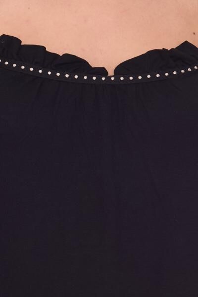 melrose Damen Top mit Nietenbesatz Spaghetti-Tr&auml;ger Top 32530531 Schwarz