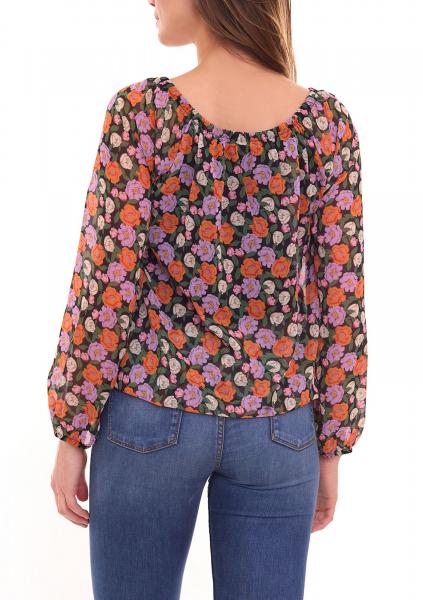 Aniston CASUAL Damen Sommer-Bluse mit floralerm Allover-Print leichte Schlupf-Bluse 85979832 Mehrfarbig