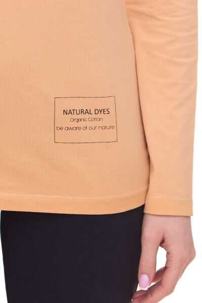 OTTO products Langarm-Shirt nachhaltiges Damen Baumwoll-Shirt 25824245 Apricot