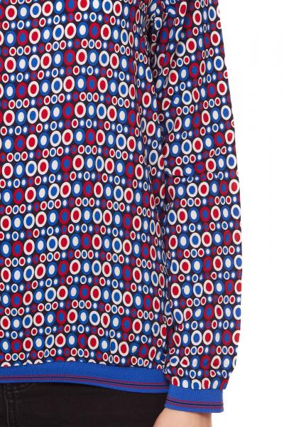 Aniston CASUAL Damen Blusen-Shirt im Retro-Design Bluse figurumspielend 12710658 Schwarz/Bunt