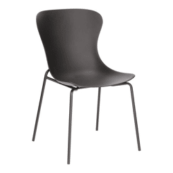Esszimmerstuhl Diapo schwarz, Kunststoffschale halbmatt, Metallgestell