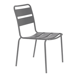 Metallstuhl Barco grau, glänzend, für Küche, Terrasse und Garten