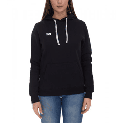 Outfitter Ocean Fabrics Thai Damen Hoodie nachhaltiger Kapuzen-Pullover im Basic-Style OUT-W-1003-OTW-03 Schwarz