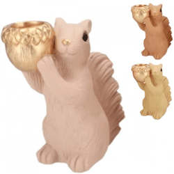 Schale Jingle Eichhörnchen stehend sand/rosa 21 cm 3fach sortiert