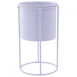 Housevitamin Blumentopf auf Ständer Metall lila 19 cm