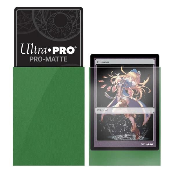 Green PRO-Matte Small Deck Protector Sleeves (60)