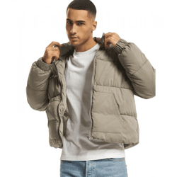 moderne URBAN CLASSICS Herren Jacke mit Kragen Winter-Jacke 96 g/m² Grau