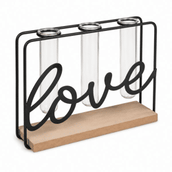 „Out of the Blue“-Vasen im Halter „Love“, 20 cm