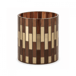 J-Line Teelichthalter „Chic“, braun, 8 cm