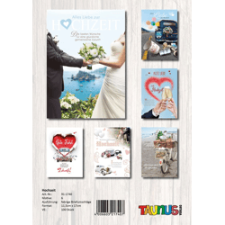 Wedding cards - 100 pieces - 6 motifs