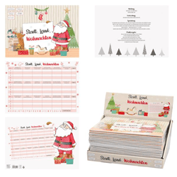 Spiele Block Stadt Land Weihnachten, 20 Blatt, ca.30x21cm